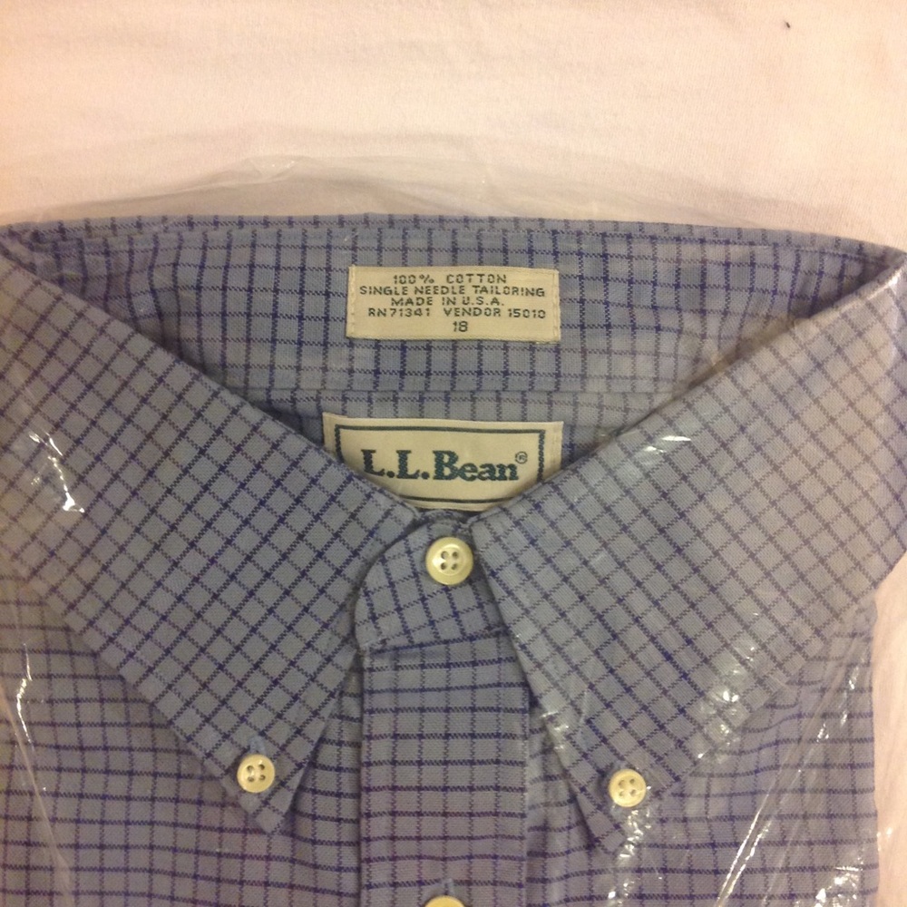 L.L. BEAN BUTTON DOWN  SHIRT SZ 18